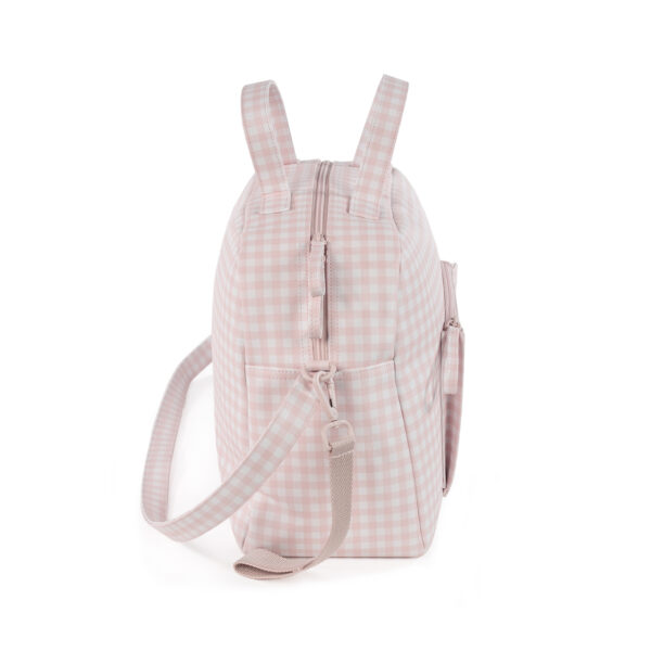 together pink white bag