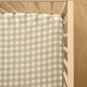 סדין למיטת תינוק משבצות ירוק