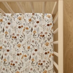 סדין למיטת תינוק פרחים